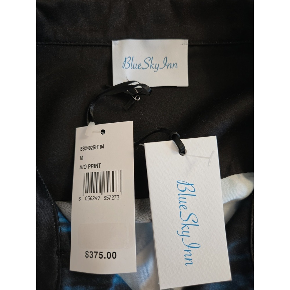 Blue Sky Inn Men's Button Up Viscose SS Shirt Made In Italy Size Med NEW! $375 - Picture 12 of 14
